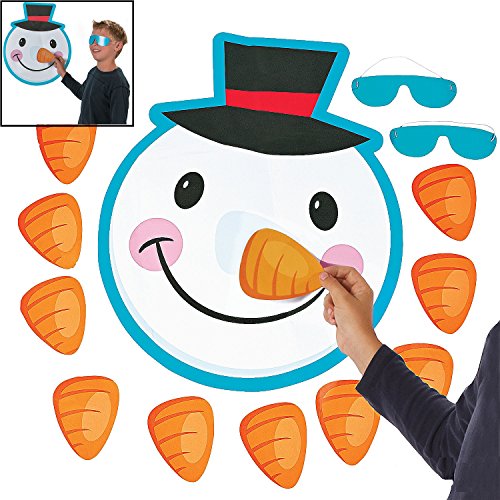 Paper Pin the Nose on the Snowman - Christmas Party Supplies