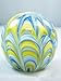 Tripact Inc M Design Art Handmade Yellow Line Oceanic Spiral Design Paperweight