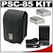 Canon PowerShot PSC-85 Deluxe Soft Carrying Case + (2) NB-2LH Batteries + Charger for G7, G9 Digital Cameras