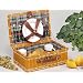 Locker Picknickkoffer f�r 2 Personen - Metallbesteck, Porzellangeschirr