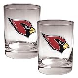 Arizona Cardinals NFL 2pc Rocks Glass Set - Primary logo