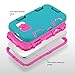 ULAK Galaxy S6 Case, S6 Case - Shock Absorption Hybrid Rubber Combo Case Cover 3in1 Rigid Plastic+Soft Silicone for Samsung Galaxy S6 (Rose Pink/Blue)