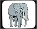 Decorated Mouse Pad with africa, trunk, tusks, elephant, gray