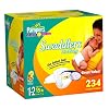 Pampers Swaddlers Diapers, Size 1-2 (up to 15 Lbs), Economy Plus Pack, 234 Swaddlers