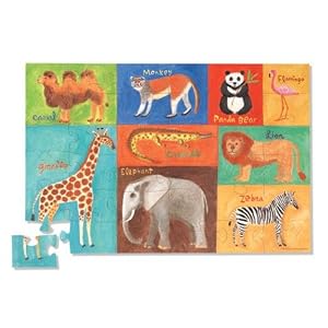 Wild Animals Floor Puzzle With Case by Crocodile Creek