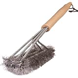 Grill BBQ Brush 3 in 1 Stainless Steel By H&A Quality Indoor Outdoor, Barbecue Grilling Cleaning Utensil Brush For Char-Broil, Porcelain Infrared Grills Essential For Upkeep Healthy Cooking