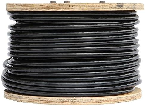 1/8" X 200', 7x19, Black Vinyl Coated Galvanized Cable Reel