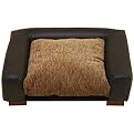Furniture Quality Square Dog Bed Mocha/Black
