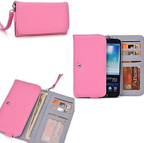 Lenovo Vibe Z2  - Universal Ladies phoneholder/wallet- Internal ID window-Wristlet strap included
