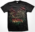 Rasta Soul Mens T-shirt, Liquid Blue Skull With Dreads Mens Shirt