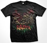 Rasta Soul Mens T-shirt, Liquid Blue Skull With Dreads Mens Shirt