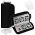 Eco-Fused Memory Card Carrying Case / Suitable for SDHC and SD Cards / 8 Pages and 22 Slots / Microfiber Cleaning Cloth Included (Black)