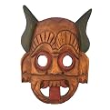 Evil Clown Tribal Mask Wall Decor - Brown
