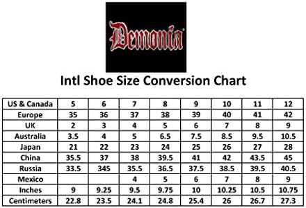 Unisex Demonia V-Creeper-588 Boot Black 11