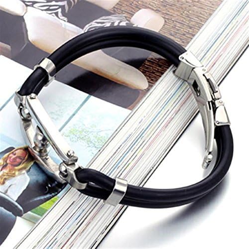 Superior Trade Fashion Jewelry Fashion Genuine Silicon Women's Bracelets Stainless Steel Clasp Bangle Wristband Gift