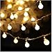 LUMAND 20 LED Globe String Lights Warm White Color [Remote & Timer] Battery Operated on 6.56ft/2m Ball Fairy Lights for Garden Party Tree