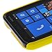 MOONCASE Hard Rubberized Rubber Coating Devise Back Case Cover for Nokia Lumia 620 Yellow