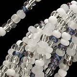 Czech Seed Beads 6/0 'Grey Mist' Mix Iris White Silver (One Half Hank)