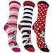 Disney Minnie Mouse Ladies/Womens Socks (Pack Of 3) (US 6-10) (Design 3)
