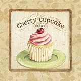 Sweet Cupcakes II Art Poster Print by Lisa Audit, 8x8