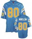 San Diego Chargers NFL Jersey Kellen Winslow #80 Blue Throwback Jersey Size 54