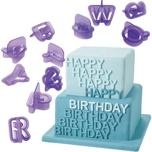 Cake Decorating Supplies MGSU 40X Alphabet Letter Number Fondant Cake Biscuit Baking Mould Cookie Cutters