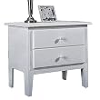 Country Lane Vintage White 2-Drawer Nightstand