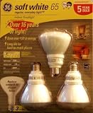 65 watt equivalent GE Soft White 15w R30 CFL Light Bulbs 3-Pack