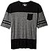 Southpole Men's Big and Tall Short Sleeve Marled Cut and Sewn T-Shirt with Pocket