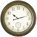 Large Verdigris Antique-Look Gold Wall Clock