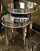 Round Mirrored Side Accent End Tables - Set of 2 - Art Deco - Hollywood Regency - Glam Decor