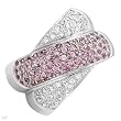 Ring With 1.25ctw Precious Stones - Genuine Clean Diamonds and Sapphires Made of 14K White Gold. Total item weight 11.8g (Size 6.5)