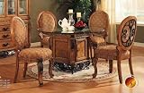 Glass Top Table With 4 Side Chairs By Acme Furniture