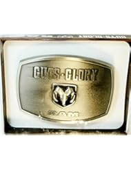 Single Detail Page Misc: DODGE RAM - "GUTS-GLORY" Die-Cast Machined Background Belt Buckle - SPECCAST