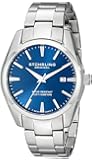 Stuhrling Original Men's 414.33116AM Classic Ascot Prime Swiss Quartz Date Stainless Steel Bracelet Watch with Blue Dial