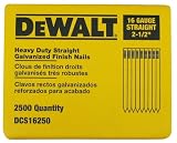 DEWALT DCS16250 2-1/2-Inch by 16 Gauge Finish Nail (2,500 per Box)
