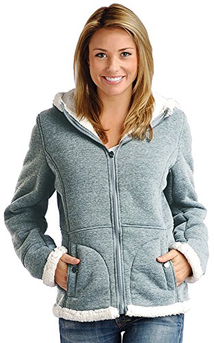 Ladies Poly Fleece Hoodie Jacket with Baby Fleece
