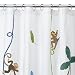 Monkey Embroidered Shower Curtain