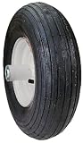 Maxpower 335255 6-Inch Wheelbarrow Wheel Assembly Rib Tread