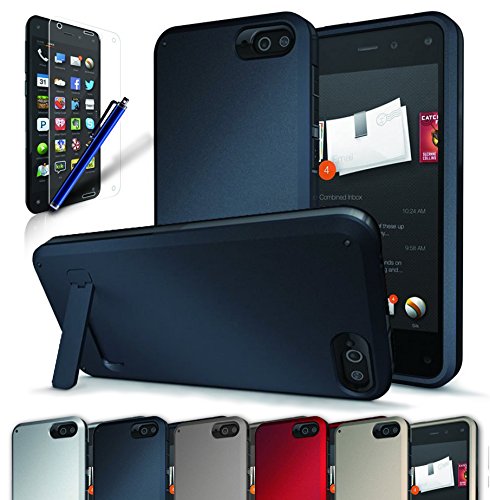 Fire Phone Case, CINEYO(TM) heavy Duty Rugged Hybrid Tri Layer Armor Case with Kickstand (Amazon Fire Phone Case) (Midnight Blue)