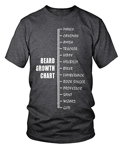 Beard Growth Chart T-Shirt – Funny amish, professor, wizard, god beard shirt