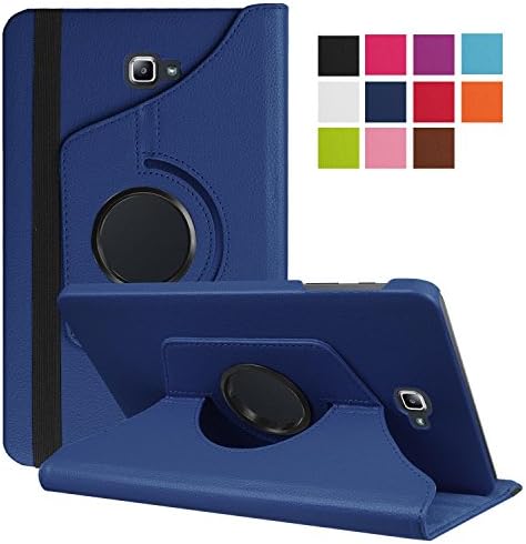 Whttle Smart PU Leather 360 Degrees Rotating Stand(Litchi Pattern Series)Case Cover for Tab A 10.1 Inch 2016 Release Table (Navy)