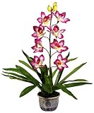 70cm Lilac/White Single Stem Orchid - Artificial Flower