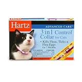 Hartz Advanced Care 3 In 1 Control Flea & Tick Collar For Cats with Safety Snap Buckle
