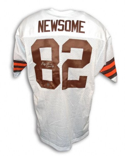 Ozzie Newsome Cleveland Browns Autographed White Throwback Jersey