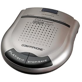 Conair TAD2012 Call Keeper Digital Answering System - Metallic Silver