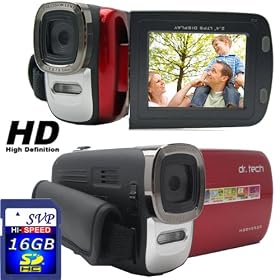 HDDV5520 Red(with 16GB card) 5MP 2.4-inch LCD Digital Camcorder Camera by SVP