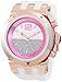 MULCO Blue Marine Women’s Watch Quartz Multifunctional Movement Stainless Steel and Silicone Band Premium Analog Display Swarovski Tones and Rose Gold Accents Water Resistant