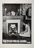 IMAGE OF 1930 French Ad Peugeot 201 Classic Automobile Christmas - Original Print Ad