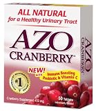 AZO All Natural Concentrated Cranberry Tablets, 50-Count Boxes (Pack of 3)